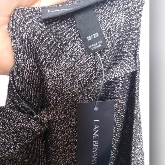 NWT LANE BRYANT V-neck Metallic Sweater Size 18/20 - Picture 13 of 16